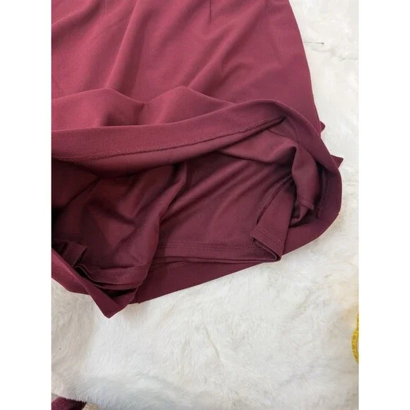 JESSICA HOWARD Wine Ruffle Stretch Sheath Dress Medium - Picture 12 of 14